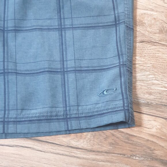 ONeill Men Hybrid Plaid Board Shorts Size 36 Swim Trunks Pool Vacation Surf - Picture 2 of 6